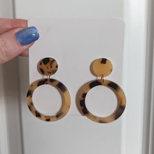 Tortoise Shell Style Hoops